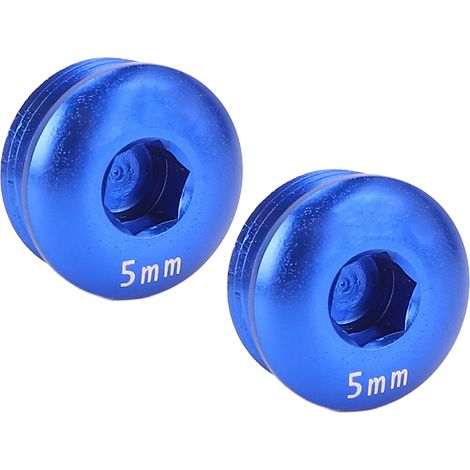Cache-vis de pédale de vélo en alliage d'aluminium, filetage M14, 5 mm, bleu, pour VTT (1/5)