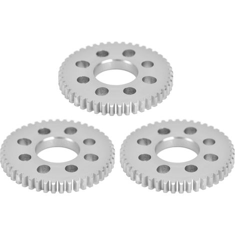 Kit de 3 Engrenages Droits en Aluminium, Module 0.8, 8 Trous, Épaisseur 4mm, Diamètre Central 14mm, Réf. 4312-0414-0050 (1/5)