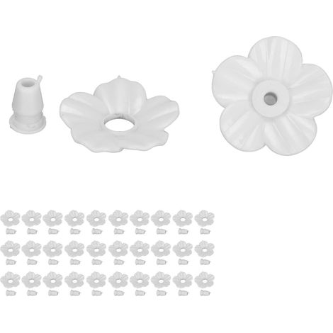 Lot de 30 fleurs de rechange pour mangeoires à colibris, pièces de rechange aux couleurs vives pour la plupart des mangeoires à colibris (blanches)