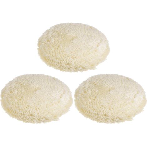 Disques de polissage en laine d'agneau 3 pièces 178 mm, accessoire pour visseuses sans fil, tampons