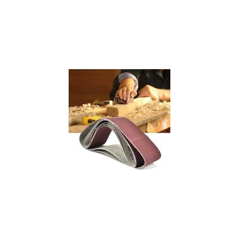Courroie Abrasive 915x100mm Lot de 5 Pièces Bandes Sans Fin Grains 80 120 150 240 400 pour Ponceuse à Bande Bois Métal et Meuble Atelier