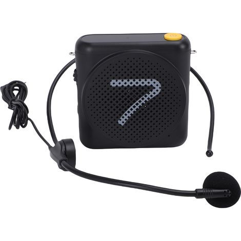 Amplificateur vocal portable WA1(SE) avec microphone filaire pour l'enseignement du yoga vocal (noir) (1/5)
