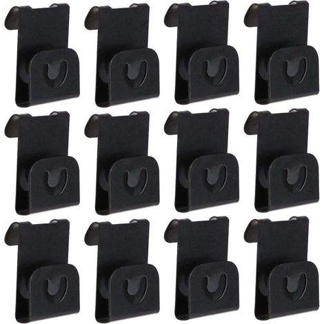100pcs Crochets Cadre Photo en Métal Crochets de Suspension S Forme Clips de Suspension pour 2mm 3mm Épais Conseil Photo Carte Postale Noir (1/5)