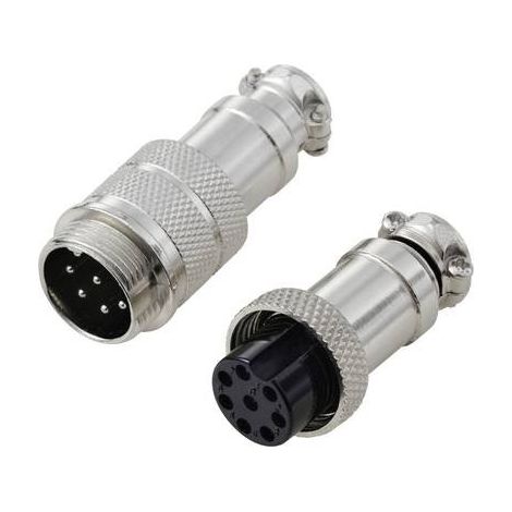 TRU COMPONENTS TC-13895620 CONNECTEUR ROND MÃ¢LE, CONTACT FEMELLE NOMBRE TOTAL DE PÃ´LES: 8 SÃ©RIE (CONNECTEUR ROND): GX16 1 SET