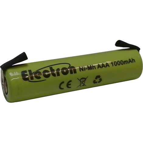 Batteria ricaricabile Ni-Mh ministilo AAA 1,2V 1000mAh con linguette a saldare