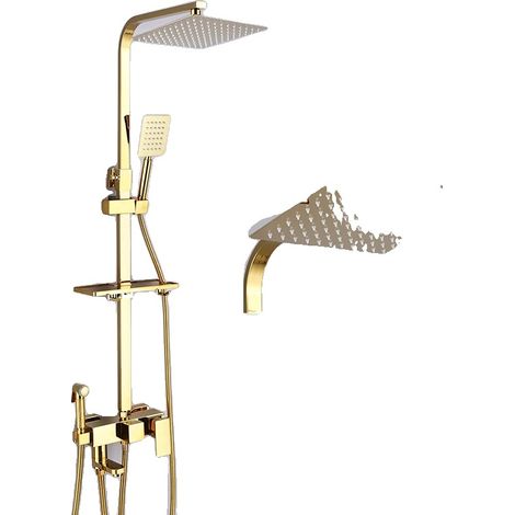 Système de douche, taille 10 pouces, poignée unique, acier inoxydable 304 (1/2)