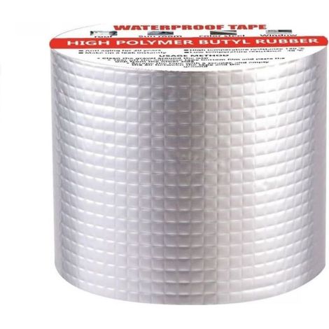 Selbstklebendes Dichtungsband – Butylkautschuk – Aluminiumfolie – Für Dachrisse und Fensterbänke – 10 cm x 5 m (1/5)
