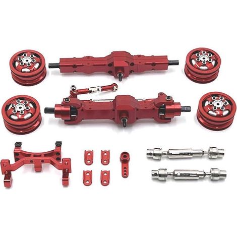 Für Metall-Upgrade Achse Servo Sitz Radnabe Antriebswelle Rot--