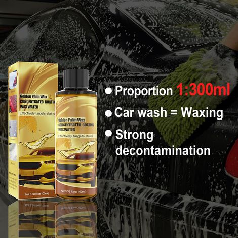 Cire de carnauba pour le lavage et le polissage des voitures, nettoyant mousse multi-usages pour le lavage et le cirage des voitures, cire de palme dorée (1/5)