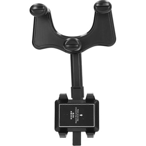 Support téléphone voiture rotatif 360°, support stable robuste multifonction rétroviseur, portable antidérapant pour voiture, rotation complète. (1/4)