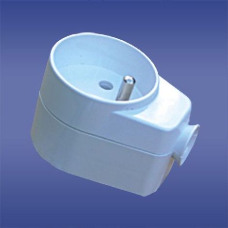 Enchufe 16A 2P+Z 230V IP20 AWA-GK blanco 51.40