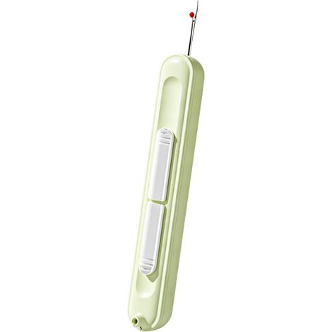 Enfile-aiguille et découseur 2 en 1,Outil de Couture Télescopique Portable avec Découseur Extensible,Accessoires Polyvalents pour la Couture à la Main, le Tricot, la Broderie et le Retrait de Fil,Vert (1/5)