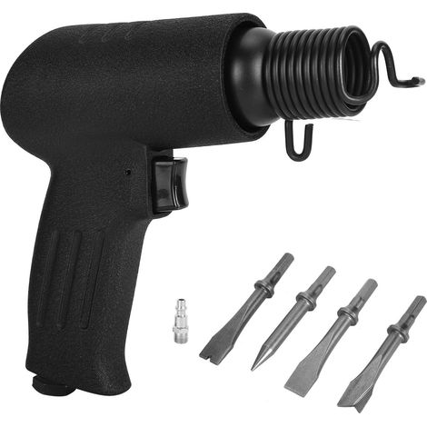 Trousse Burin Pneumatique Marteau Piqueur 4200bpm Outillage pour Couper Piocher Rainurer Prise US (1/5)