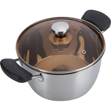 20 cm dickwandiger Kochtopf aus Verbundstahl zum Kochen von Babynahrung und Milchsuppe (1/5)