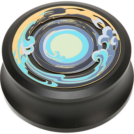 Disque Stabilisateur Professionnel pour Platine Vinyle - Poids de Serrage avec Base Silicone Anti-Vibration Noir (1/5)