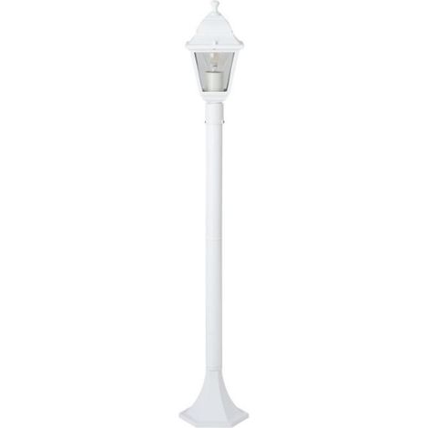 Lampadaire extérieur - BRILLIANT - NISSIE - Blanc - Métal/Verre - 1xE27 60W - IP44 (1/5)