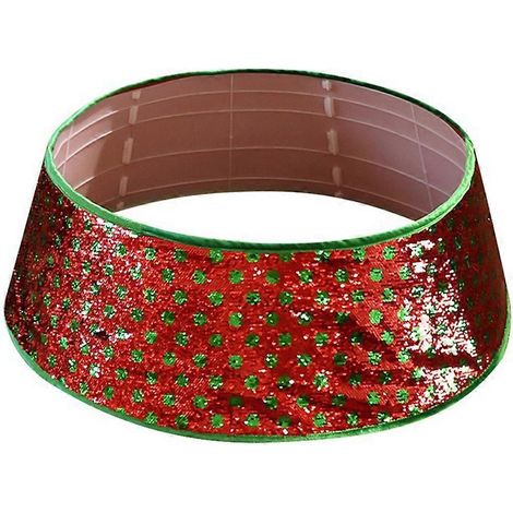 Collier d'Arbre de Noël 30 Pouces à Paillettes, Base de Sapin Rond avec Points Scintillants (1/4)