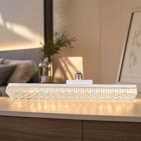 Lampe LED Barre Cristal E27 24W Variateur 3 Couleurs Blanc Neutre Chaud Acrylique Design Prisme pour Salon Chambre 40cm (1/4)