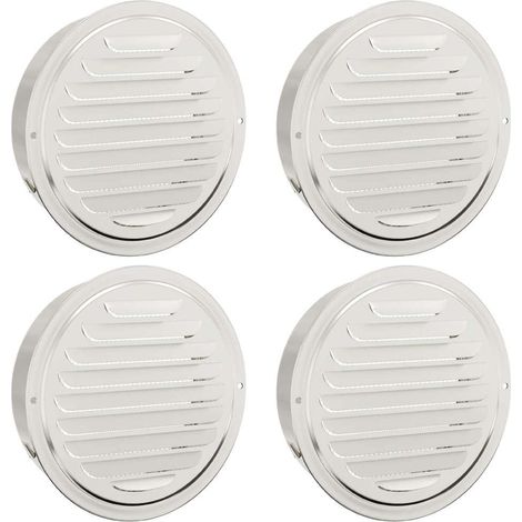 Couvre-vent Air 4 pcs Argent 200 mm Acier inoxydable vidaXL (1/5)