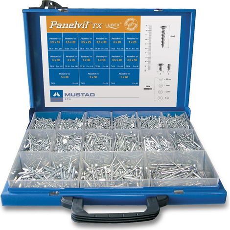 MUSTAD Chromiting TX Panelvit Viti a testa svasata assortite in metallo - MBPV001501910C8