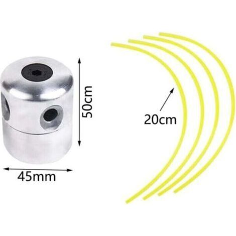 2-teiliger universeller Aluminium-Schneidkopf mit Nylonfäden für Freischneider und Rasenmäher (1/4)