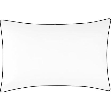 Funda de almohada San Antonio blanca con ribete negro 50x60, algodón maro home (1/5)