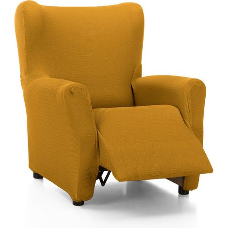 Housse de Fauteuil de Relaxation matelassée Ultra ajustée - Housse de Fauteuil de Relaxation Extensible en Couleur Moutarde - fabriquée en Espagne (1/2)