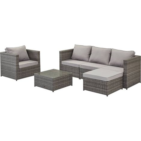 Gartenmöbel-Sets aus Polyrattan  "Monaco" - Florida - Grau (1/5)