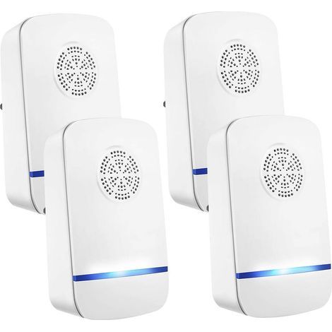 Ultrasonic Pest Repeller, 4 Pack Electronic Plug In Pest Control Repellent Indoor, Repeller Spiders Mouse Insects Cockroach Mosquitoes Mice Fly Rat Rodent Bed Bug, Human and Pet Safe (1/5)