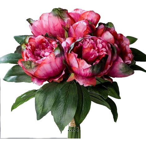 Bouquet de Pivoines artificielles 8 têtes Diametre 35 cm Rose fushia - couleur: Rose fushia 730 (1/3)