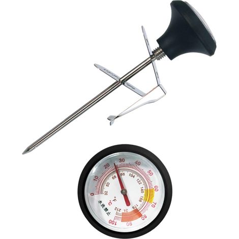 Thermomètre Acier Inoxydable avec Clip et Protection Silicone (1/5)
