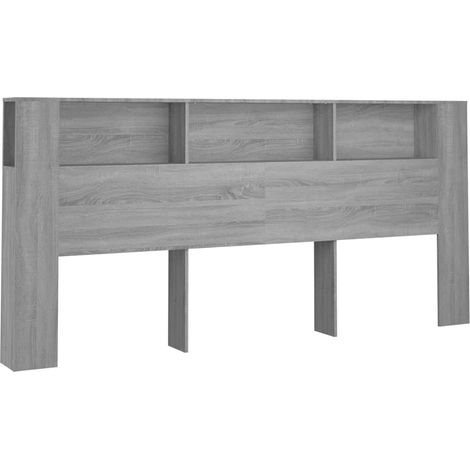 Maison Exclusive - Mueble cabecero color gris Sonoma 220x18,5x104