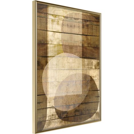 Affiche Murale Encadrée "Illuminated Space" 30 x 42 cm Or