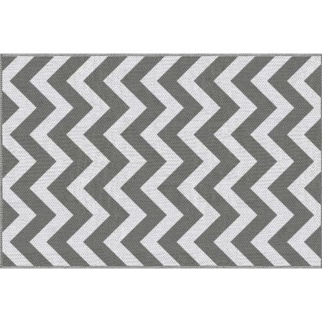 Tappeto da esterno 121 x 182 cm grigio chiaro, reversibile in polipropilene (1/5)