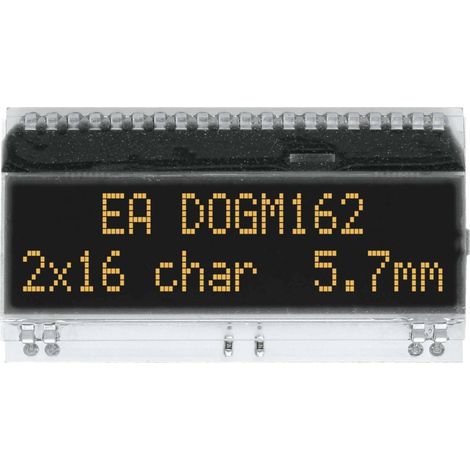 DISPLAY VISIONS Display a 7 segmenti 5.57 mm 3.3 V, 5 V Numero in cifre: 2 EADOGM162S-A