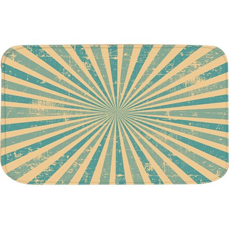 Tapis De Sol Antidérapant - Motif Vert En Flanelle Doux - Pour Cuisine Salle De Bain Et Salon - 40x60cm (1/5)