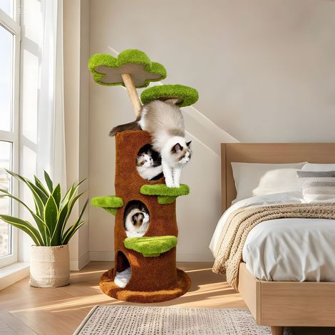 BingoPaw 148 cm Cat Tree Cactus Cat Tower Activity Centre Cat Play House Scratching Post (1/5)
