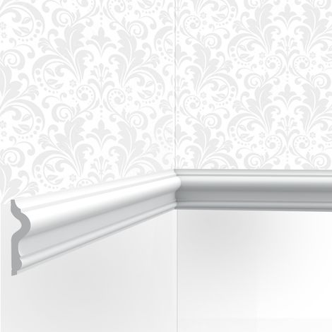 Cimaise , moulure murale M07 Cimaises et plus - 7,5x2,0x200cm (h x p x L) - moulure décorative polymère (1/4)