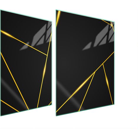 PIASTRA PROTETTIVA IN VETRO PER STUFA 70x52 NERO (1/5)