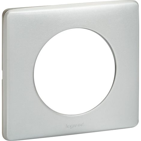 Legrand 066781 Céliane single-gang plate, natural aluminum finish