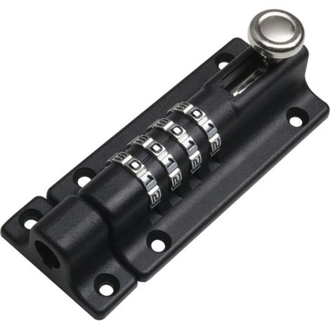 Verrou de Porte à Code, Yideng 4 roues recodables Verrouillage Portail Résistant à l'eau Combinaison sans Clé Serrure avec vis unidirectionnelles haute sécurité pour hangars/granges (1/5)