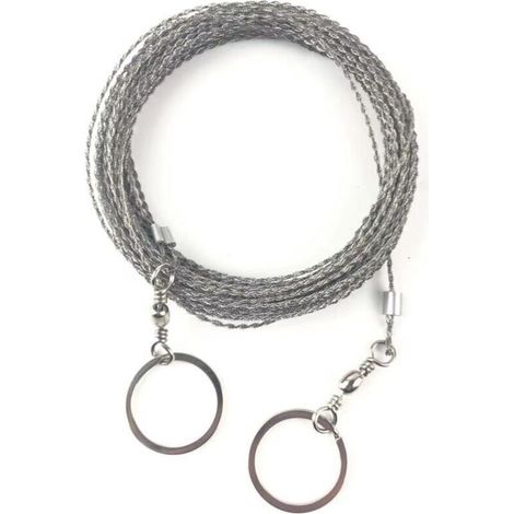 Scie à fil de poche en acier inoxydable,Compacte,Outil de sciage d'urgence portable,Scie à main,Pour couper des arbres,10 m (1/4)