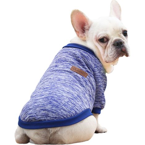 1 pull pour chien, cardigan épais en maille, doublé laine, hiver, taille M, pour chiens et chats de petite à moyenne taille (1/5)