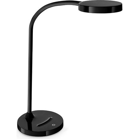 Lampara de oficina cep flex plastico led de 4w brazo flexible tactil color negro 160x600 mm