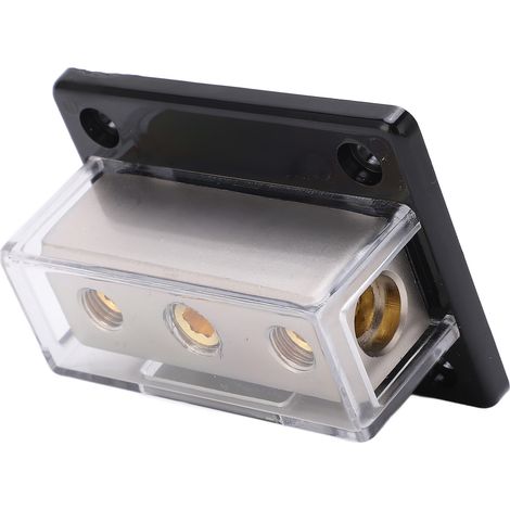 Répartiteur de courant 2 voies 0GA vers 4GA, bloc de connexion universel pour installation audio voiture, distribution d'alimentation haute performance. (1/5)