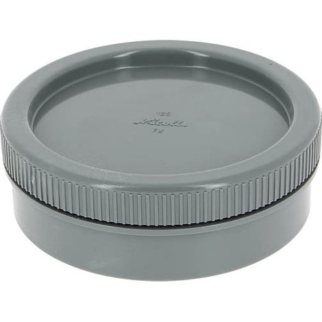 Nicoll – Tampon de visite mâle-femelle Ø125 mm – Bouchon fileté étanche – Raccords assainissement PVC – Montage sur culotte Ø125 à 87°30 (1/2)