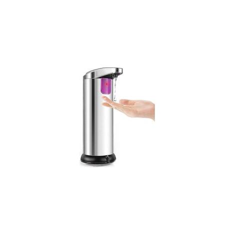 Distributeur de Savon Sans Contact en Acier Inoxydable Mains Libres, Automatique, Élégant pour Salle de Bain