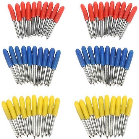 Lot de 60 lames de découpe décalées Roland pour traceur de coupe (30°, 45°, 60°) (1/5)