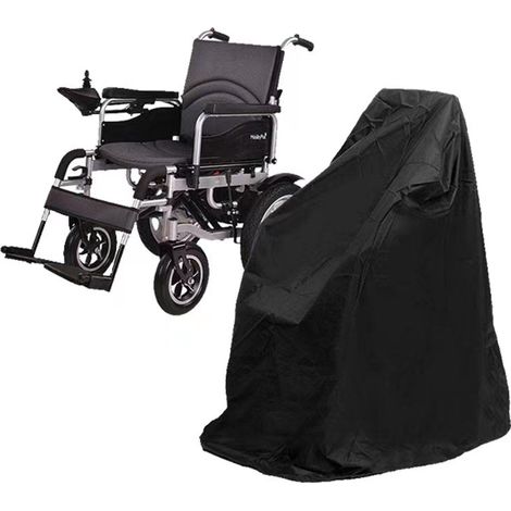 Lot de 1 Housse de protection pour fauteuil roulant électrique, Anti-UV-100x75x100cm Noir，Imperméable, Tissu Oxford 210D，Housse anti-poussière pour fauteuil roulant (1/5)