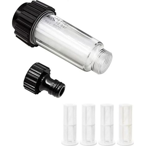 3/4-Zoll-Wasserfilter-Set, Wasservorfilter mit 4 Filtern und Schnelladapter für Hochdruckreiniger, Gartenpumpe, Gartenbewässerung, Wohnmobil (1/4)